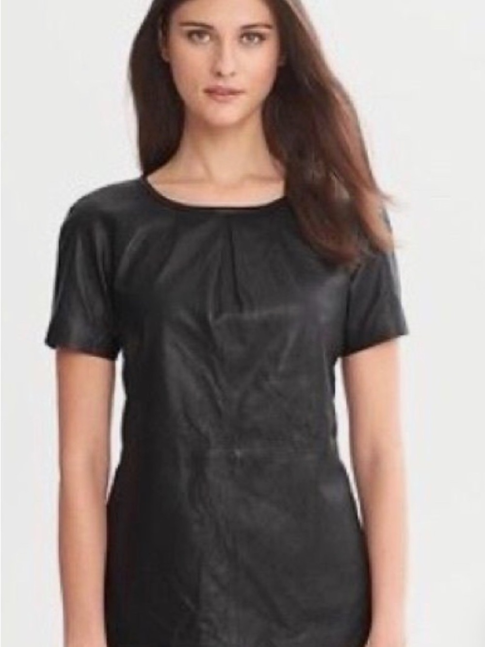 Banana Republic Short-Sleeve Leather Top